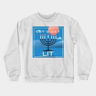 Lit Hanukkah Crewneck Sweatshirt